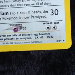 Pokemon TCG Blissey Neo Revelation 02/64 Stage 1 Holo Rare 120 HP 2000 English - Image 4