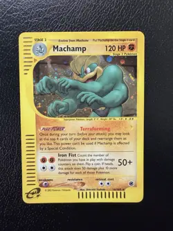 Pokemon Machamp Holo Expedition Base Set E Series 16/165 Holo LP - Image 1