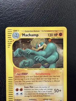 Pokemon Machamp Holo Expedition Base Set E Series 16/165 Holo LP - Image 2