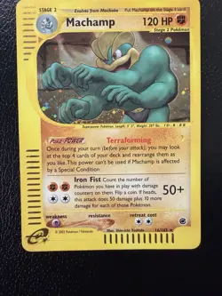 Pokemon Machamp Holo Expedition Base Set E Series 16/165 Holo LP - Image 3