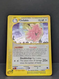 Clefable 007/165 Expedition Base Set Holo Ultra Rare Pokemon TCG Nintendo LP - Image 3