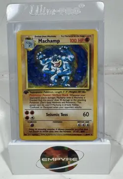 1999 Pokemon Base Set 1st Edition Machamp Holo 8/102 🔥 - Image 1