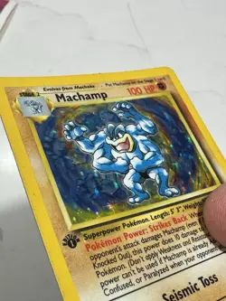 1999 Pokemon Base Set 1st Edition Machamp Holo 8/102 🔥 - Image 5