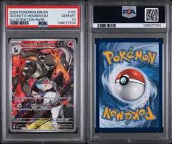 2025 POKEMON DRI EN-DESTINED RIVALS #191 TEAM ROCKET'S HOUNDOOM PSA 10 - Image 3