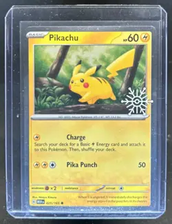 2023 Pokemon SV 151 Pikachu Cosmos Holo #025/165 - Image 1