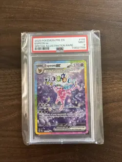 Rare Pokemon 2025 Espeon ex 155/131 SIR Prismatic Evolutions PSA 9 Mint - Image 1