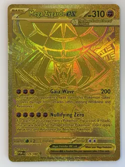 Pokemon Perfect Order Mega Zygarde EX Gold Mega Hyper Rare 124/88 - Image 1