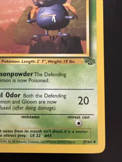 Pokemon TCG Gloom 1st Edition Jungle 37/64 English - Image 4