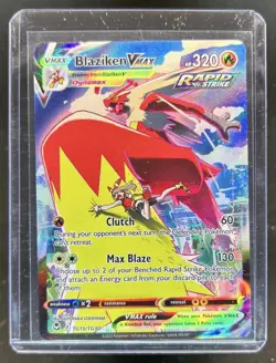 2022 Pokemon SWSH Silver Tempest Blaziken VM Trainer Gallery Holo #TG15/TG30 - Image 1