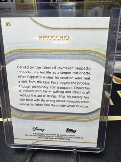 2025 Topps Chrome Disney Sapphire Pinocchio Black Refractor 5/10 - Image 3