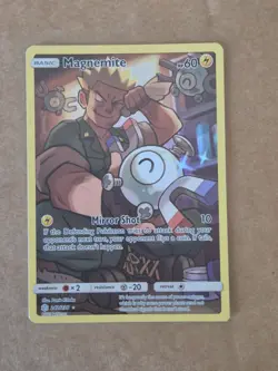 Pokemon TCG Magnemite Holo Secret Rare Card Sun Moon Cosmic Eclipse 242/236 NM - Image 1