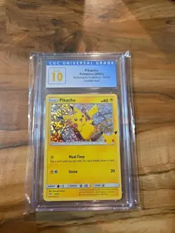 2021 POKEMON MCDONALD'S COLLECTION 25/25 PIKACHU CONFETTI HOLO CGC 9 - Image 1