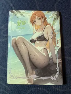 Goddess Story Nami Black Bikini Thick Card Waifu Doujin One Piece Full Art - Image 1