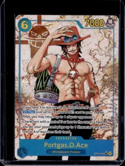 2025 One Piece Carrying On His Will Portgas D. Ace Secret Rare Alt Art #OP13-119 - Image 1