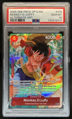 2025 One Piece Legacy of the Master Monkey.D.Luffy Alt Art #OP12-015 PSA 10 - Image 1