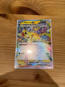 Pokemon TCG Sv08: Surging Sparks Pikachu EX Holo Card 057/191 NM Condition - Image 1