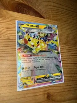 Pokemon TCG Sv08: Surging Sparks Pikachu EX Holo Card 057/191 NM Condition - Image 2