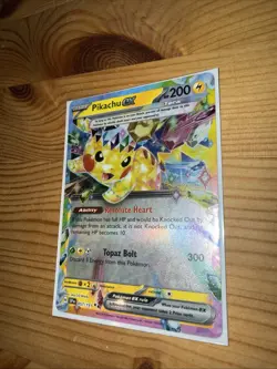 Pokemon TCG Sv08: Surging Sparks Pikachu EX Holo Card 057/191 NM Condition - Image 3
