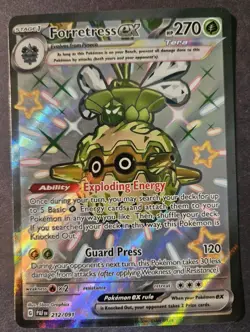 Forretress ex - 212/091 - SV: Paldean Fates - Pokemon TCG - NM - HOLO Fast Ship - Image 1