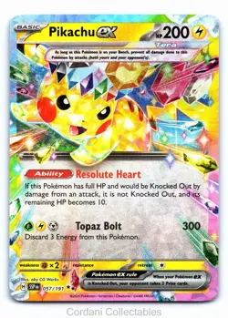 Pikachu EX 057/191 - Surging Sparks - Pokemon Card - Near Mint - Image 1