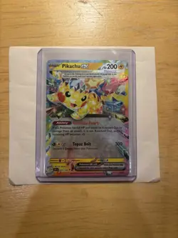 Pokemon TCG Sv08: Surging Sparks Pikachu EX Holo Card 057/191 NM/M Condition - Image 1