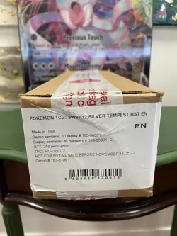 Pokemon Sword And Shield Silver Tempest Booster Box Case Factory Sealed New - Image 1