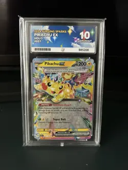 Pokemon Pikachu TCG EX Ultra Rare Card 057/191 Surging Sparks ACE Label 10 - Image 1
