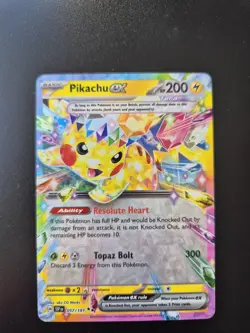 Pokemon TCG Pikachu EX Surging Sparks Double Rare Card 057/191 NM/MT Condition - Image 1