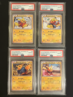 PSA 10 Warm Pikachu 094 095 096 097/XY-P Uniqlo Promo Set Pokemon Japanese 2014 - Image 1