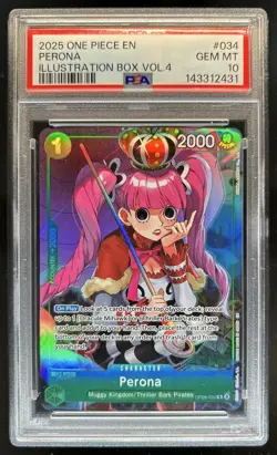 2025 One Piece Illustration Box Vol.4 Perona Promo #OP09-034 PSA 10 GEM MINT - Image 1