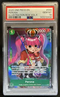 2025 One Piece Illustration Box Vol.4 Perona Promo #OP09-034 PSA 10 GEM MINT - Image 1