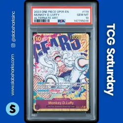 2023 ONE PIECE AWAKENING THE NEW ERA #OP05-119 MONKEY.D.LUFFY ALT SEC ART PSA 10 - Image 1