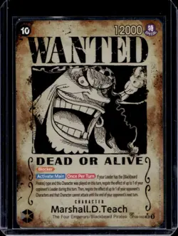 2024 One Piece Marshall.D.Teach Super Rare Wanted Alt Art #OP09-093 - Image 1