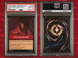 2023 Disney Lorcana Rise of the Floodborn Teeth and Ambitions #130 Foil PSA 10 - Image 2