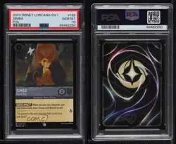 2023 Disney Lorcana - The First Chapter 1 Foil Simba Future King PSA 10 GEM MT - Image 3