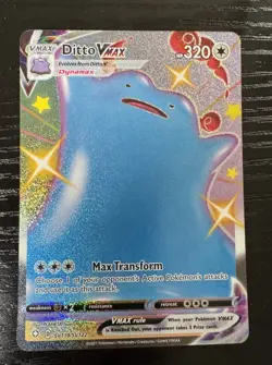 Pokemon Card Ditto VMAX SV119/SV122 Shining Fates Ultra Rare Full Art Near Mint - Image 1