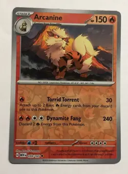 Pokemon Card 151 Reverse Holographic Arcanine 059/165 Near Mint - Image 1