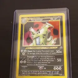 TYRANITAR - 12/75 - Neo Discovery - Holo SWIRL - Pokemon Card - EXC / NEAR MINT - Image 1