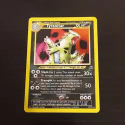TYRANITAR - 12/75 - Neo Discovery - Holo SWIRL - Pokemon Card - EXC / NEAR MINT - Image 3