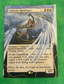 Valkyrie Harbinger Altered Art Magic The Gathering Mtg Hand Painted Card - Image 1
