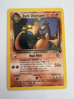 Dark Charizard 21/82 Team Rocket Rare Regular 80 HP Pokemon Card English WOTC - Image 1