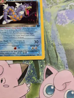 (Swirl) LP Dark Gyarados Holo 8/82 Prerelease Team Rocket Pokemon Card - Image 2