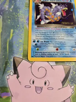 (Swirl) LP Dark Gyarados Holo 8/82 Prerelease Team Rocket Pokemon Card - Image 3