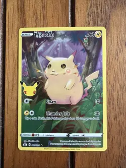 Pikachu 005/025 Pokemon TCG Card Holo 25th Anniversary Celebrations Near Mint NM - Image 1