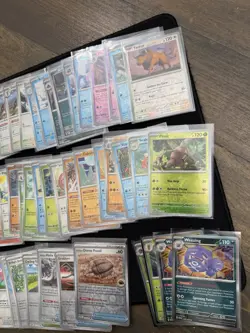 Pokemon 151 Reverse Holo, Holiday Stamp, and Cosmos Holo 107 Card Lot - NM - Image 5