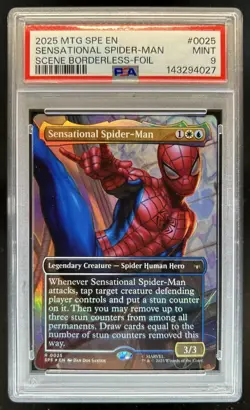 2025 Magic MTG Spider-Man Sensational Spider Man Eternal Foil Rare #0025 PSA 9 - Image 1