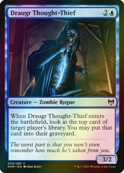 MTG Draugr Thought-Thief Foil ** Kaldheim ** English (NM) - Image 1