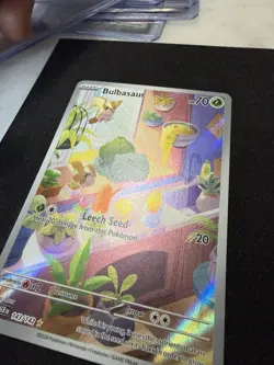 Pokemon TCG Stellar Crown Bulbasaur Holo Rare Card 143/142 Sv07 IR NM - Image 4