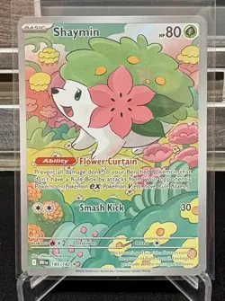 Pokemon TCG Destined Rivals Shaymin Illustration Rare 185/182 Full Art - Image 1