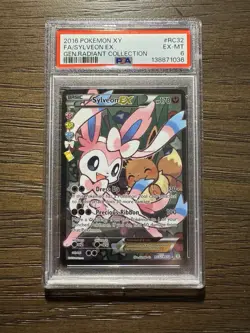 Pokemon 2016 XY Generations Radiant Collection Full Art Sylveon EX #RC32 PSA 6 - Image 1